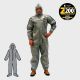 Kappler® Zytron® Z200 Coverall with Hood & Boots and Elastic Wrists #Z2H414