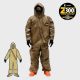 Kappler® Zytron® Z300 NFPA Certified Coverall with Elastic Hood, Wrists, Ankles& Gloves #Z3H427-92