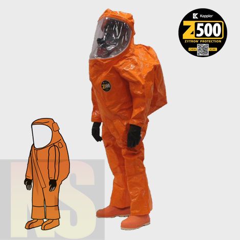 Kappler Z5H382 HazMat Suit - Zytron 500 Vapor Total Encapsulating - Orange  2X3X